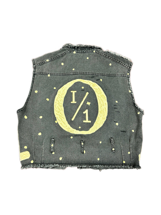 Gray Denim Vest